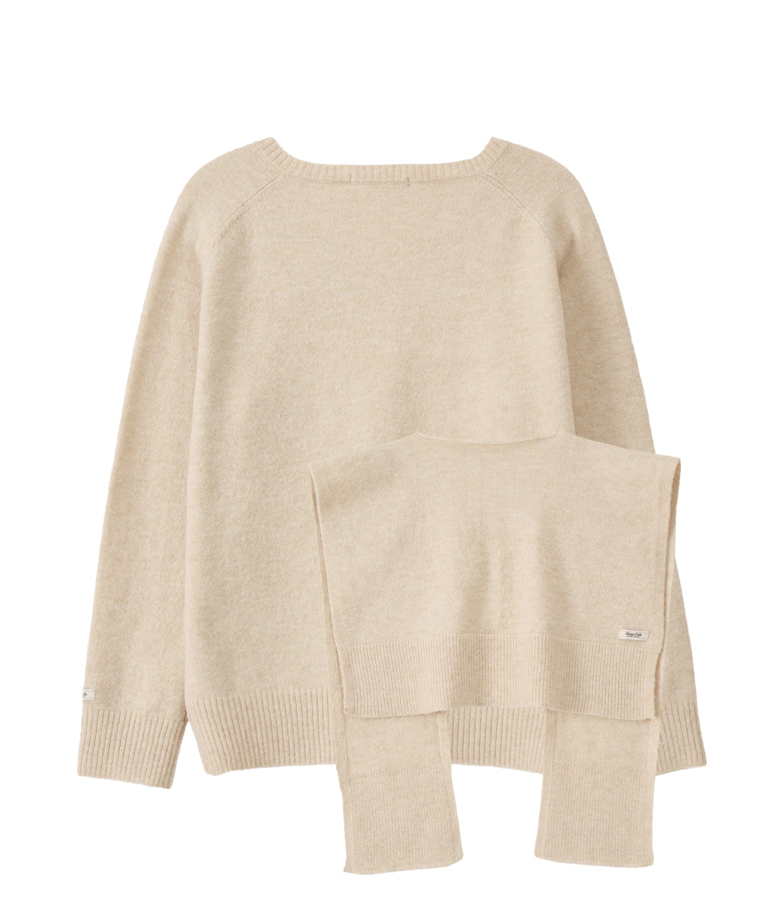 Bitter Cells [SET] Essential V Neck Knit & Shawl