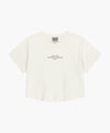 Marithé François Girbaud W SILVER LETTERING CROP TEE