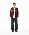 Mahagrid Applique Zip Up Hoodie