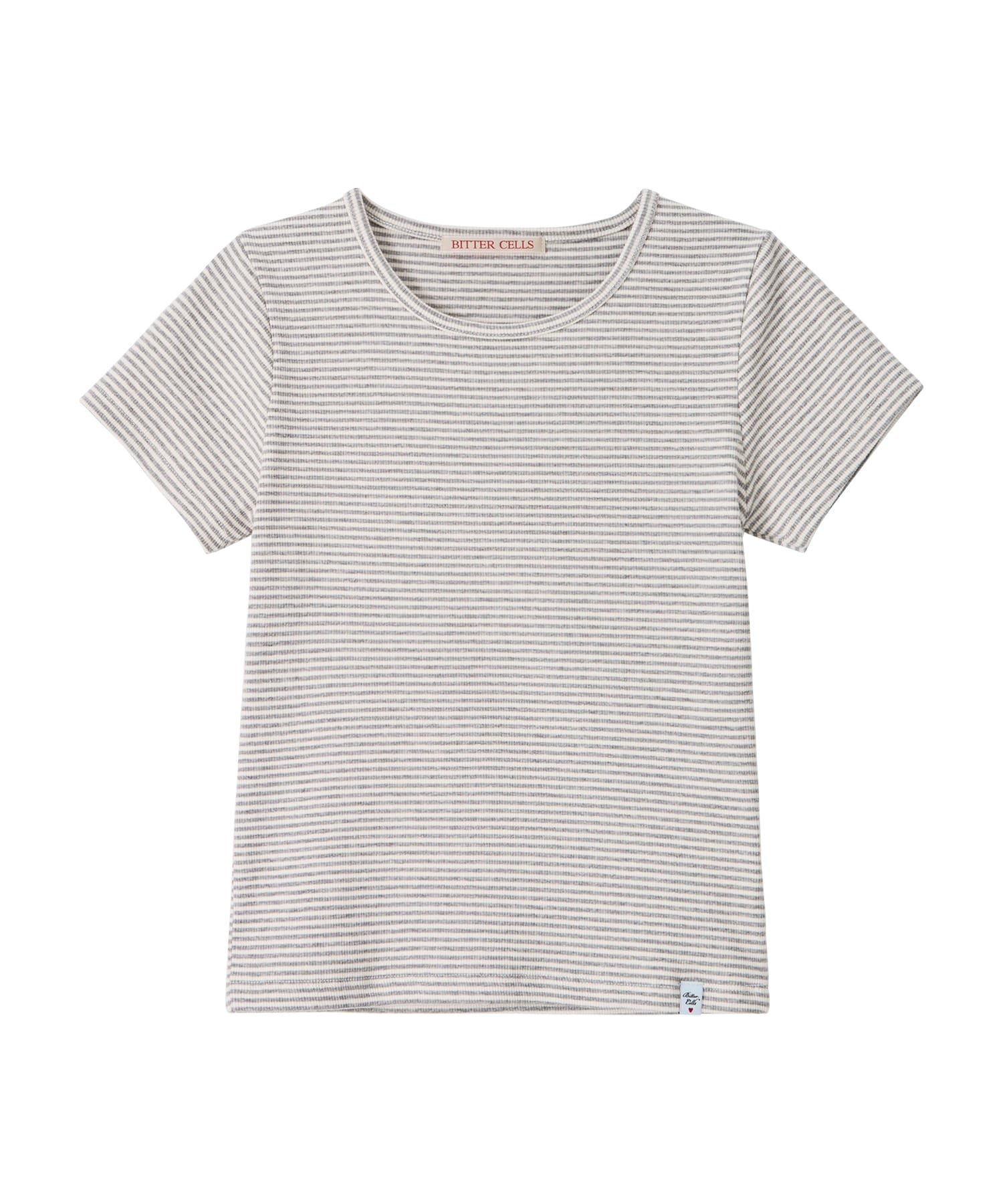 Bitter Cells Essential Golgi Half Tee - Stripe Grey