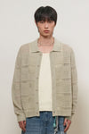General Idea UNISEX Crochet Collar Knit Cardigan