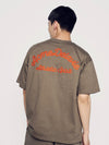 ADLV Script Embossing Chain Needlework Short Sleeve T-Shirt