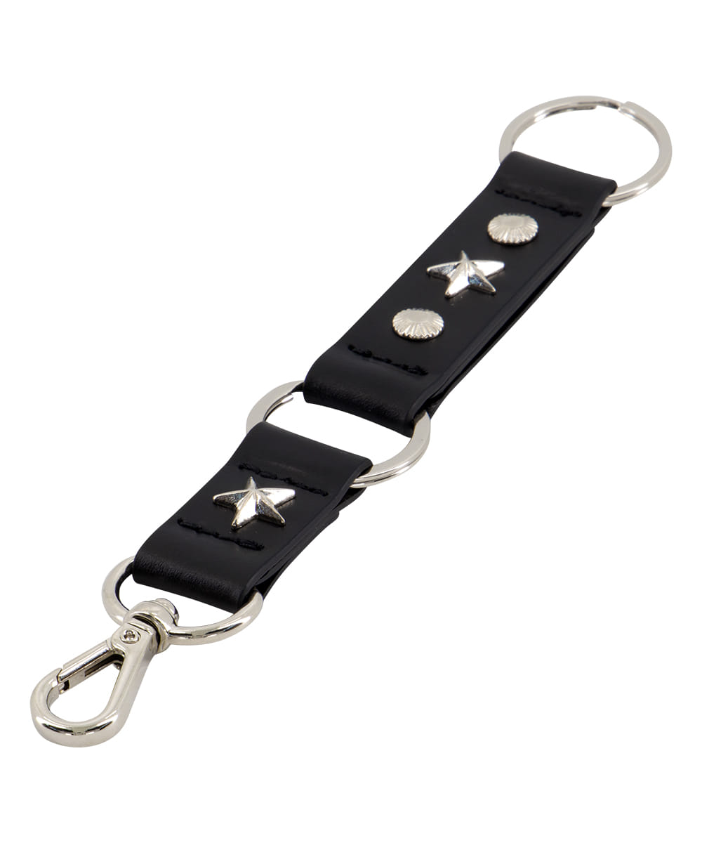 Mahagrid CONCHO LEATHER KEYCHAIN [BLACK]