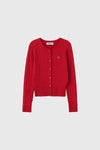 General Idea WOMAN GNRL Signature Superfine Wool Cable Cardigan [Light Grey]