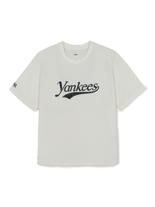 MLB Varsity Cursive Woven Short Sleeve Sweatshirt