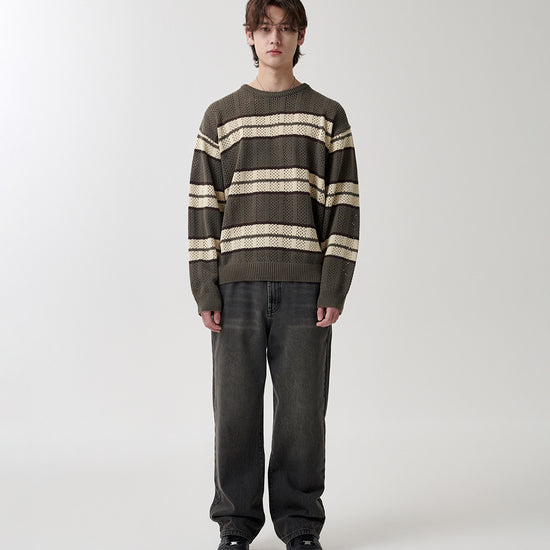 Mahagrid Mesh Stripe Knit