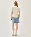 Marithé François Girbaud W RAW EDGE DENIM MINI SKIRT