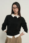 General Idea WOMAN Relaxed Collar Layered Pullover