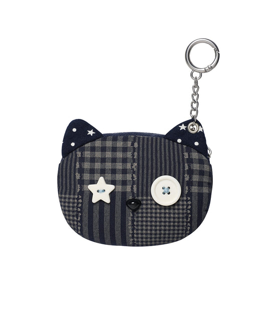 Cavish Cat Check Pouch Keyring [Navy]