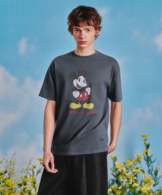 Marithé François Girbaud [MARITHE_DISNEY] MICKEY_VINTAGE WASHED TEE charcoal