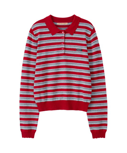 Bitter Cells Lolly Stripe Collar Knit