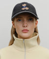 Marithé François Girbaud Doodle Bear Cap Washed Black