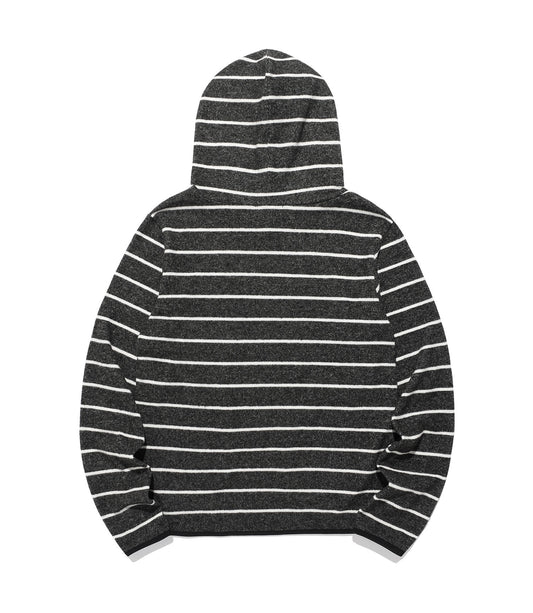Nice Ghost Club Stripe Sleeveless Hoodie [Charcoal]