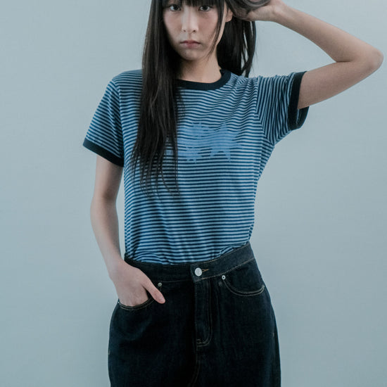 Nice Ghost Club Stripe Rush 3Star Ringer Crop Tee