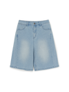 MLB Women's Basic Small Logo 9in Curved Denim Shorts