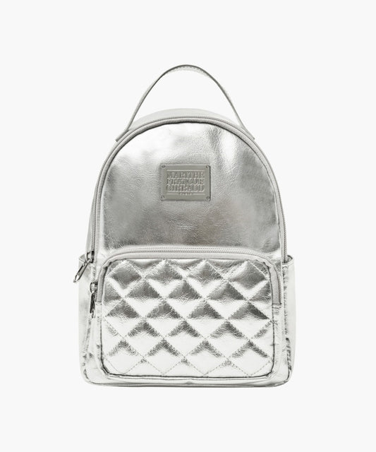 Marithé François Girbaud Kids Classic Logo Mini Backpack Silver