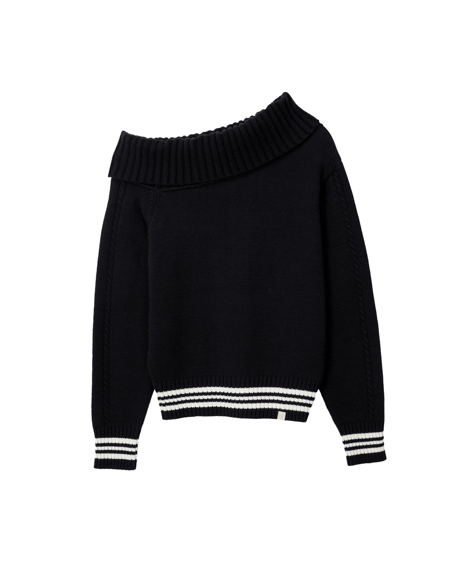 Bitter Cells Sally Unbalanced Off Shoulder Knit