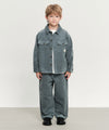 Marithé François Girbaud Kids Eiffel Label Corduroy Straight Pants Brown