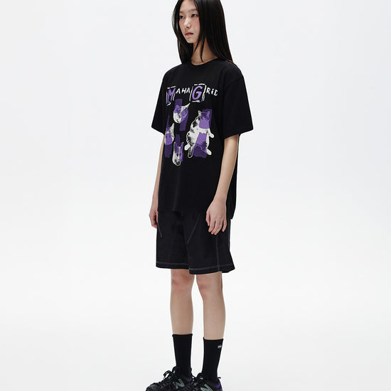 Mahagrid Cat Dream Tee [Black]