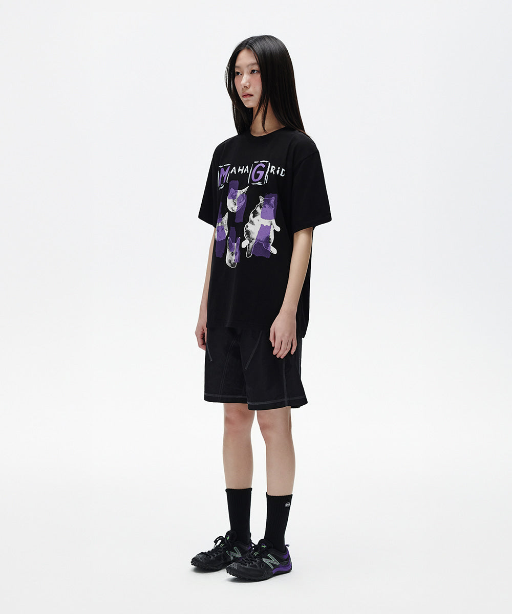 Mahagrid Cat Dream Tee [Black]