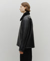Marithé François Girbaud Faux Leather Over Fit Mustang Jacket Black