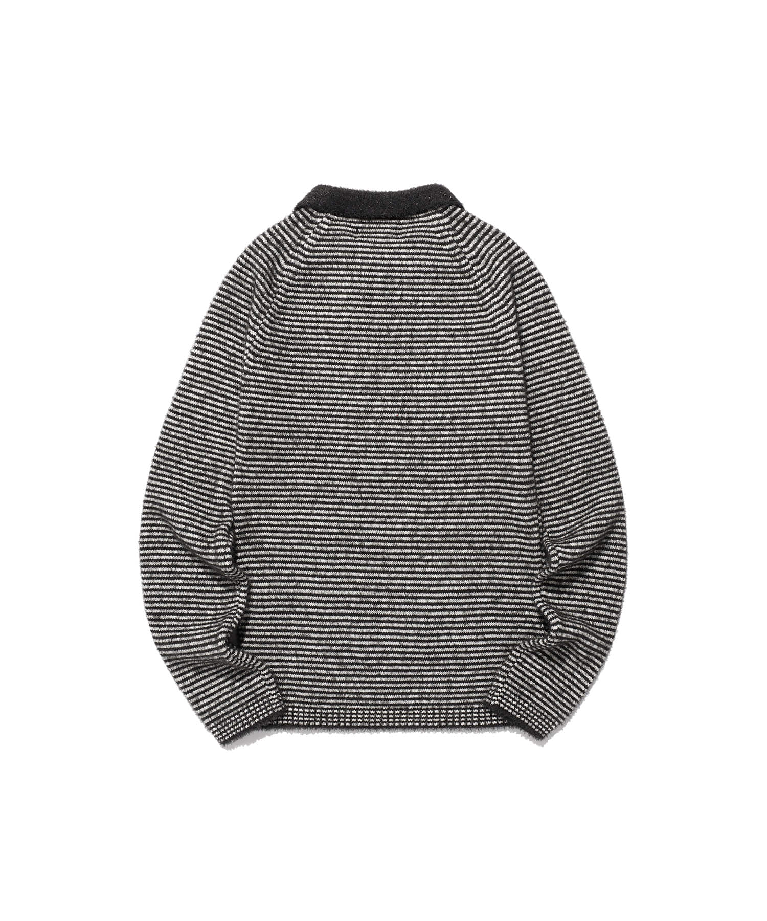Nice Ghost Club Stripe Collar Long Sleeve Knit Tee