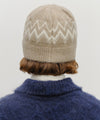 Marithé François Girbaud Fairisle Beanie Beige