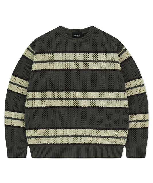 Mahagrid Mesh Stripe Knit