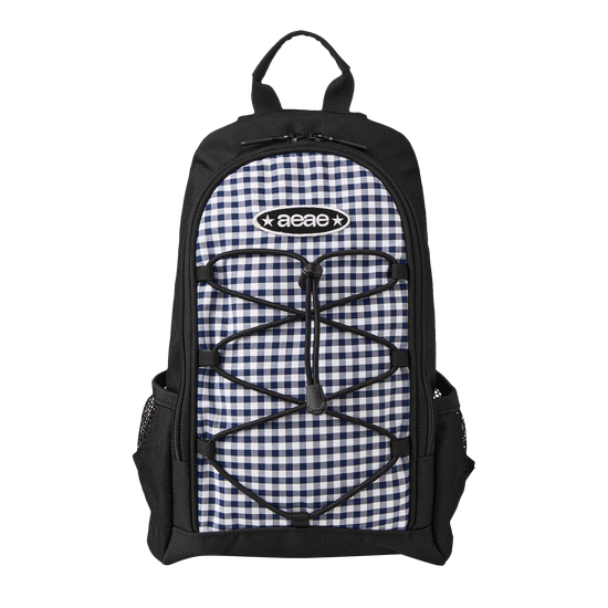 AEAE Mini Backpack Black Check Pattern