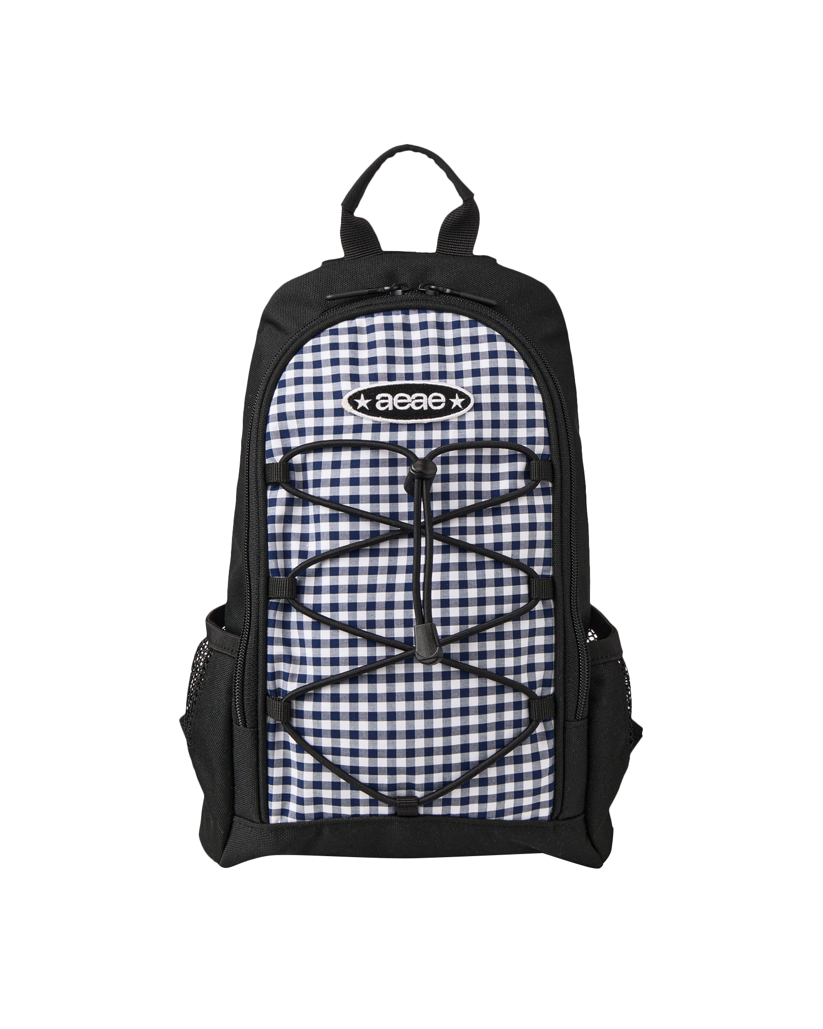 AEAE Mini Backpack Black Check Pattern