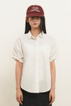 General Idea WOMAN Loose Fit Folded Sleeve Cotton Shirt