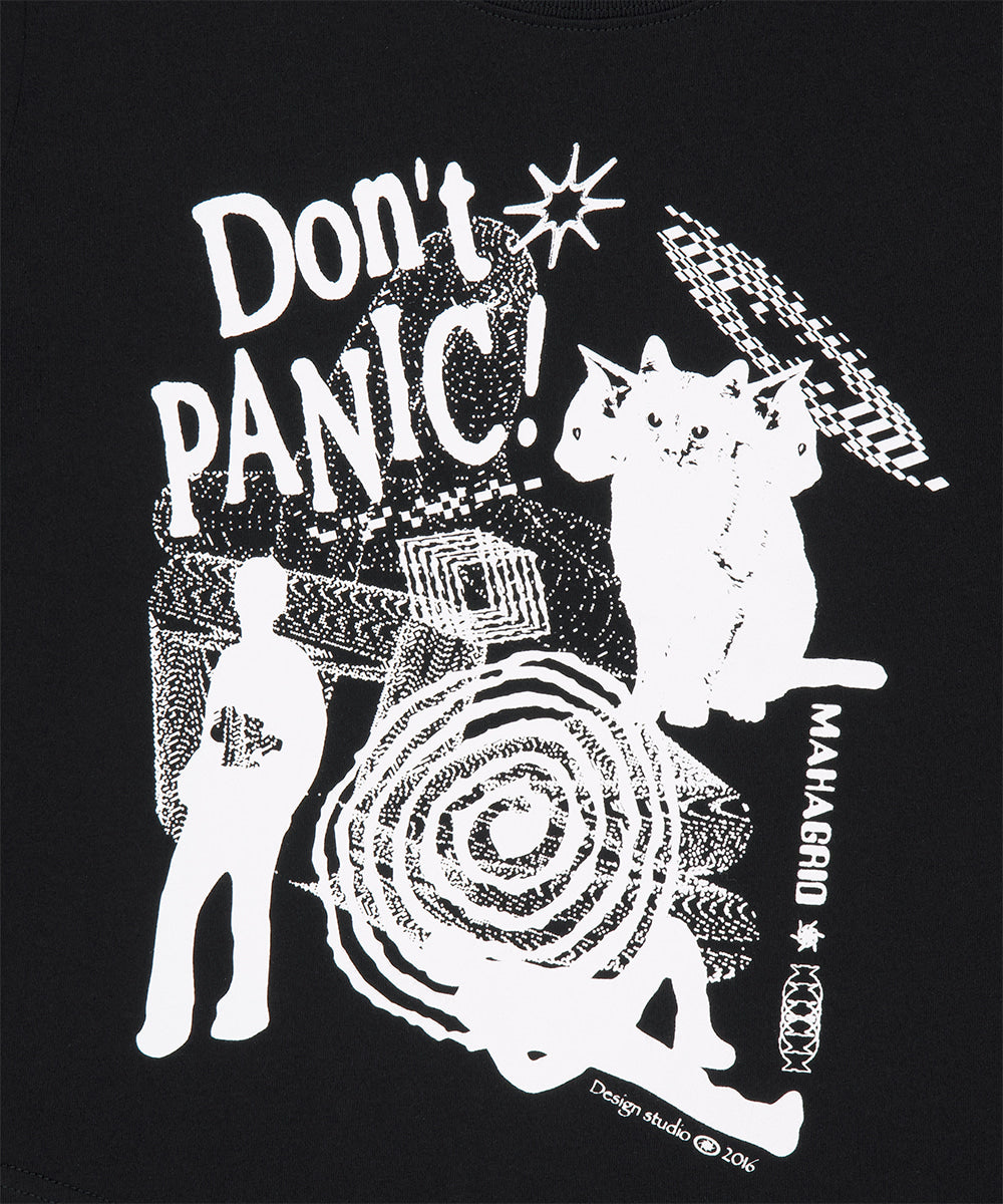 Mahagrid DON'T PANIC ROUND CROP TEE