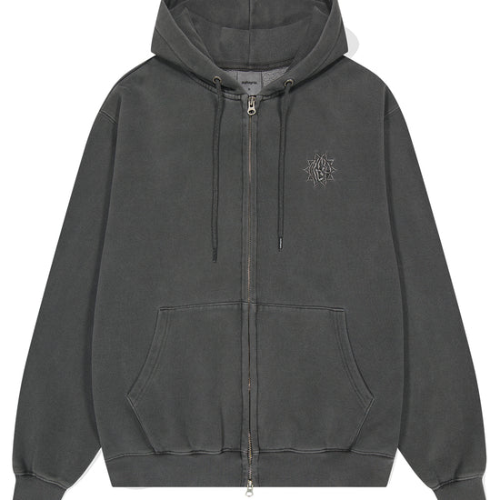 Mahagrid SUN LOGO PIGMENT ZIP UP HOODIE