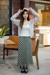 General Idea WOMAN Check Sheer Long Skirt