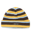 Cavish Striped Embroidery Beanie in Mustard
