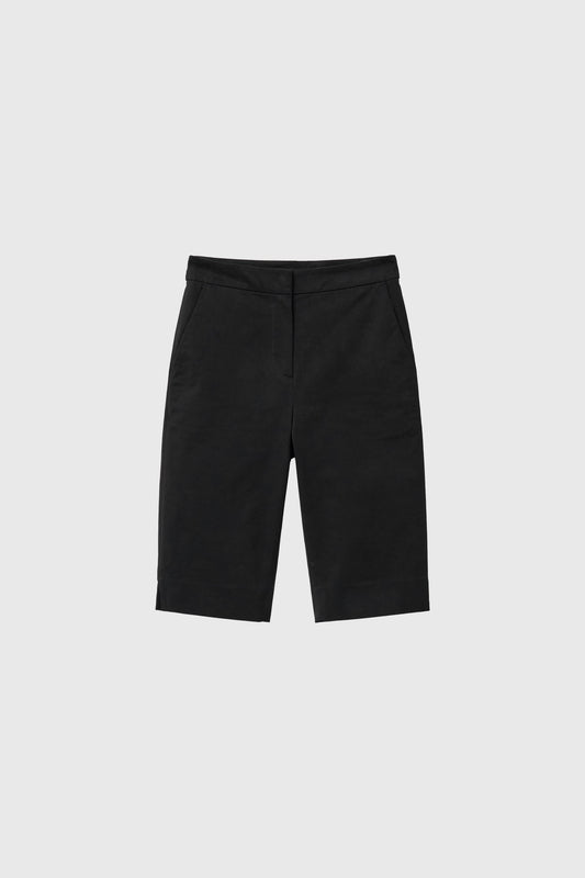 General Idea WOMAN Classic Capri Slit Pants [BLACK]
