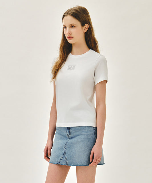 Marithé François Girbaud W SMALL CLASSIC LOGO TEE