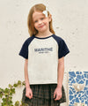Marithé François Girbaud Enfant W Raglan Regular Logo Semi Crop Tee Light Purple