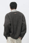 General Idea MAN Wool Blend Hairy Loose Fit Cardigan