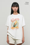 General Idea WOMAN Food Market Artwork Short Sleeve T-Shirt [OLIVE]
