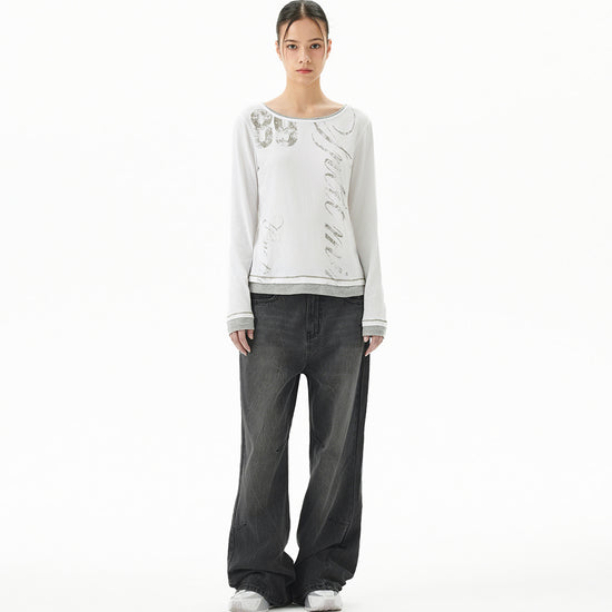 Mahagrid Washed Dart Denim Pant [Black]