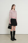 General Idea WOMAN Multi Stripe Crew Neck Cardigan
