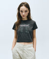 Marithé François Girbaud W Ribbon Graphic Crop Tee