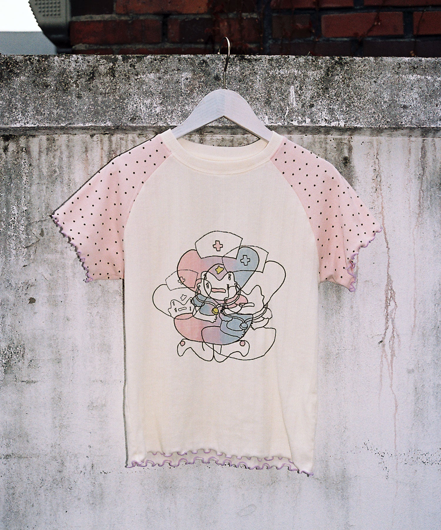 Nice Ghost Club Mimichan Crying Home Tee [Ivory]