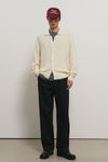 General Idea UNISEX Waffle Bouclé Collar Cardigan