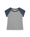 AEAE Stripe Button Raglan Tee