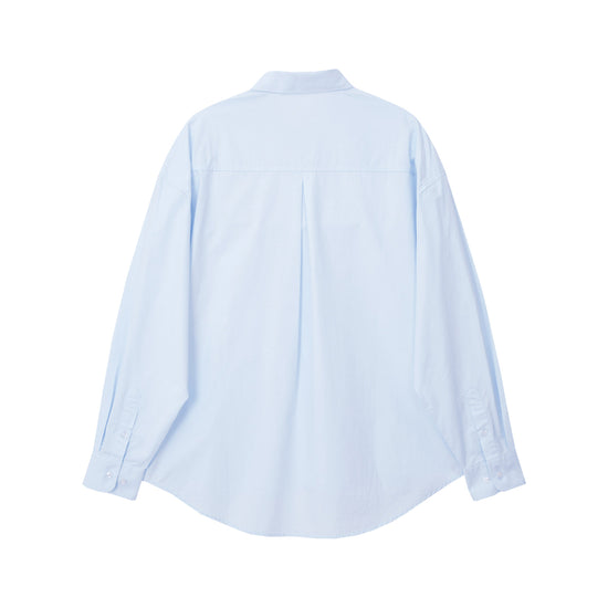 Bitter Cells Melting Paper Overfit Shirt-Sky Blue