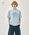Marithé François Girbaud AEROCOOL LEMON CLASSIC LOGO TEE ice blue