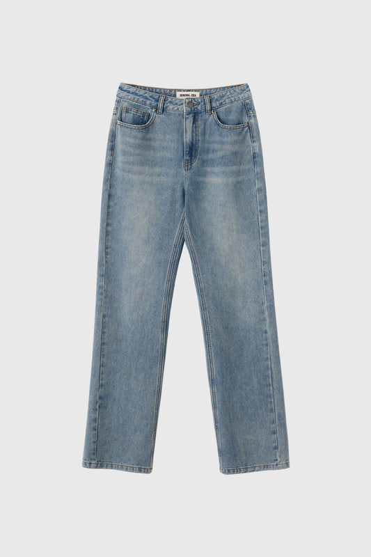 General Idea WOMAN Washed Straight Denim Pants