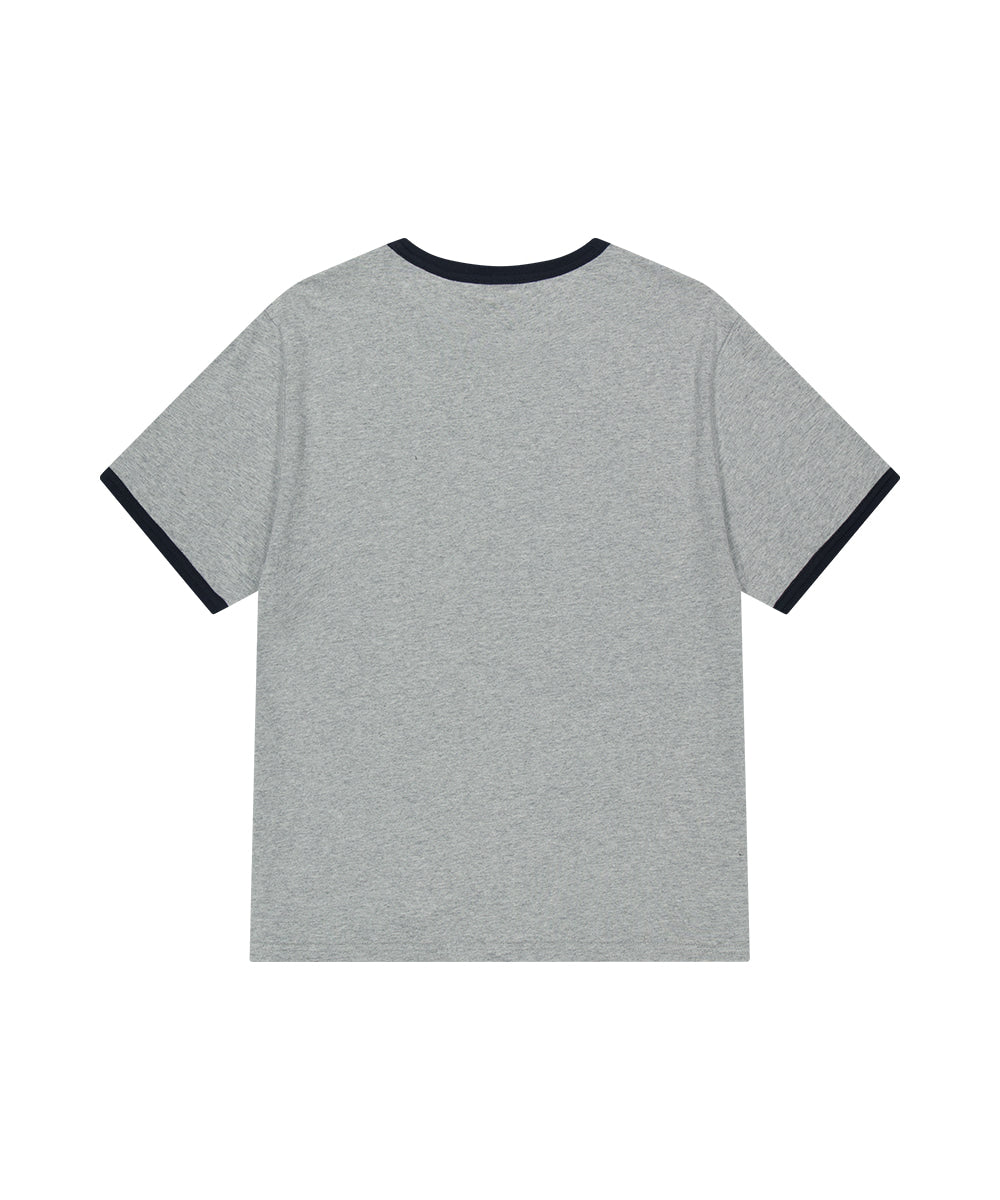 Mahagrid Flag Applique Ringer Tee